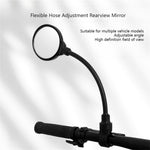 LinkMejor 1/2Pcs Bicycle Hose-adjustable HD Rearview Mirror 360 Degree Adjustable Wide Angle Shockproof Electric Vehicle Mirror for Handlebar Diameters Below 32mm