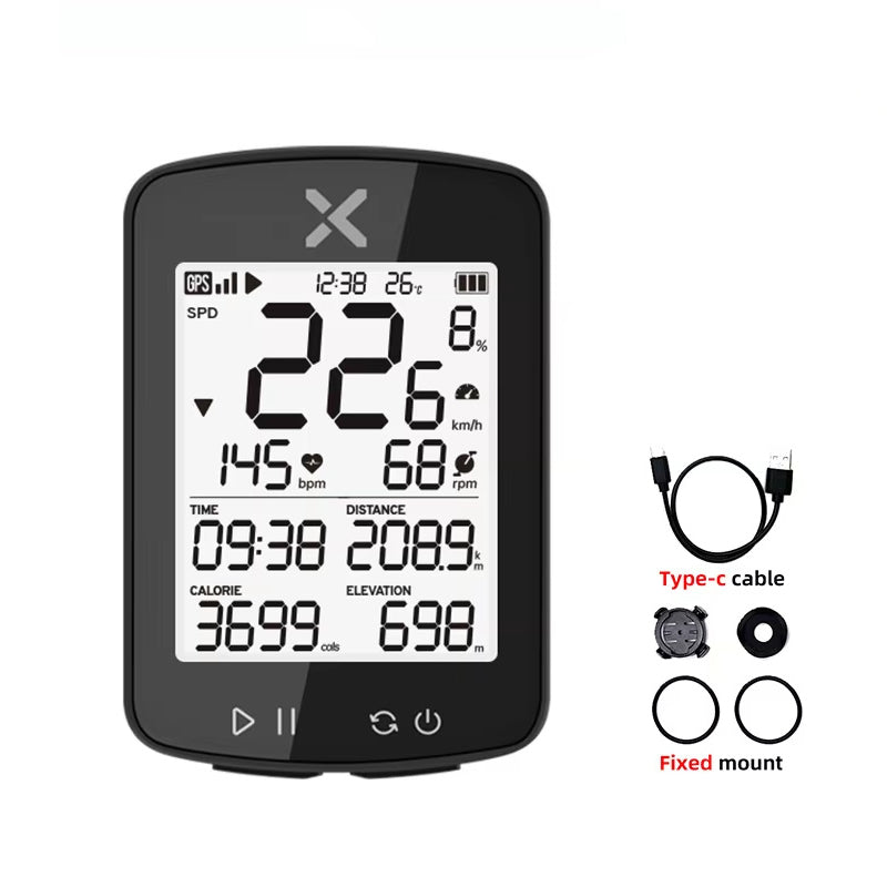 LinkMejor G2 Plus Bicycle Computer Wireless With Bluetooth ANT+ Cycling Speedometer IPX7 Waterproof Bike Odometer Stopwatch Bike Accessories for MTB Road Cycle/City Bike