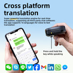 K5 AI Smart Translation Earphones bluetooth 5.4 Earbuds 16.2mm Large Drivers HiFi Bass Sound 30H Playback Multi-language Simultaneous Translation Earhooks Headphones