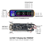 LinkMejor T-Display-Bar ESP32-S3 with RGB Touchscreen BH260AP+TF Card Development Board WiFi Bluetooth 2.4GHz 2.25 Inch IPS LCD