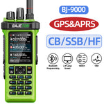 LinkMejor BJ-9000 10W Walkie Talkie GPS APRS CB Radio 27MHz Professional Mobile Transceiver with Bluetooth Aviation Band Shortwave AM FM Receiver SW MW LW Radio for Car Truck