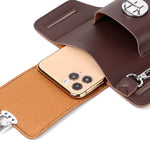 6.9-inch Mobile Phone Bag Men's Multifunctional Anti-theft Waterproof Waist Bag Hang Keys Belted Phone Pouch