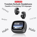 LinkMejor ERAZER XF28 AI Translation Headset Wireless bluetooth 6.0 Earphone LCD Full-Color Smart Display 12mm Speakers 135 Languages Open-ear Sports Headphones