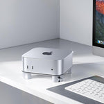 LinkMejor Desktop Stand for Mac mini M4/M4 Pro Dissipation Bracket Aluminum Alloy Mount Dock Cooling Holder Accessories