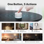 MOES Tuya Zigbe Smart Scene Switch Rotary Button Wireless Remote Control Light RGB Dimmable Adjustable 5 Actions Home Scenarios