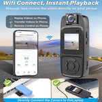 Y10 WiFi Back-clip Mini Sports Camera 4K HD Portable Digital Video Recorder Infrared Night Vision 180° Rotary Lens Police Body Sports Miniature Camcorder