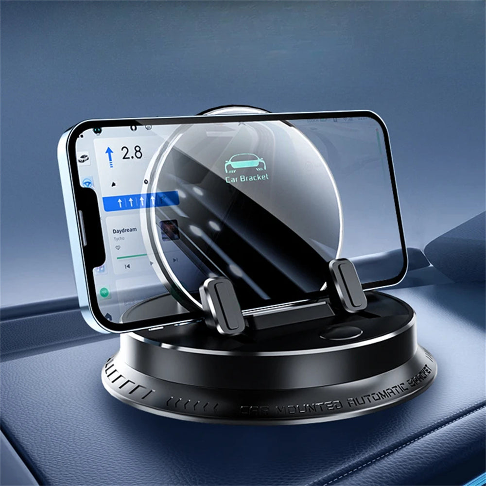 LinkMejor Portable Smart Wireless Charging Dashboard Phone Holder 360 Degree Rotation Auto Lock Stand Universal