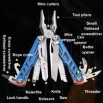 XGear Model-X Multi-Tool 14-in-1 Foldable Stainless Steel Compact Portable Outdoor Survival Tool Lightweight for Camping and DIY