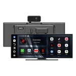 T89DVR 10.25-Inch Portable Car Stereo Wireless CarPlay & Android Auto 4K+1080P Dual Dash Cam Touchscreen Monitor with GPS Navigation