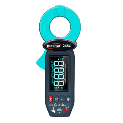 WinAPEX 268C Leakge Current Tester Clamp Meter AC 60mA-100A 0.01mA Resolution High Precision Leakage Type-C Rechargeable Digital Multimeter Electrical Tester Backlit LCD Display