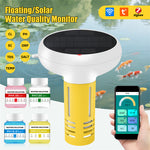 Upgrade Solar Powered Tuya ZigBe WiFi Pool Water Quality Tester 7-in-1 Floating Detector PH ORP TDS Salinity Temperature CL for Pool Fish Tank Aquarium Spa