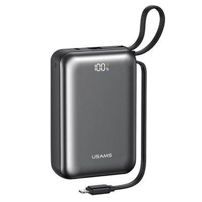 USAMS CD279 PB98 22.5W 77Wh 20000mAh Smart Digital Display Power Bank Come with Type-C & iP Cables External Battery Power Supply Fast Charging for iPhone 17 17Pro 16 Pro Max 15 14 for Huawei Mate XTs for OPPO for VIVO