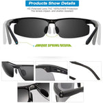 Classic Men Polarized Sunglasses Lightweight UV400 Protection Anti-Glare Sun Eyewear Glasses for Outdoor Climbing Fishing Travel