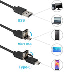 AN101 Ear Endoscope 3 in 1 Ear Cleaning Tool HD Visual Ear Spoon Multifunctional Earpick 5.5mm Camera 2M Android PC Borescope Ear Otoscope