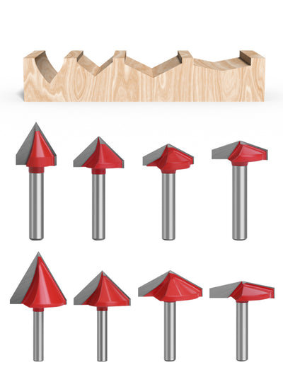 6mm 60-150 Degree  Router Bits CNC Engraving V Type Milling Cutter Woodworking Carving Knife Tungsten Carbide Cutting Tool