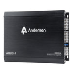 Andeman 4-Channel Car Amplifier 8800W Max 12V-13.8V High Power Compact Audio System
