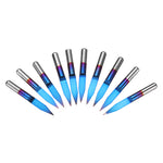 Drillpro 10pcs 0.1/0.2/0.3mm 25 Degree Engraving Bit Blue NANO Coated Carbide Flat Bottom PCB Engraving Bit CNC Router Tool