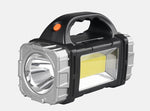Solar Charging Powerful Spotlight With Strong Light Outdoor LED Flashlight Large Capacity Lithium Battery With Power Bank Function Portable Rechargeable Lamp Searchlight