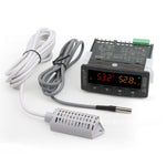 ZL7802D Digital Temperature Humidity Controller Dual LED Display NTC Sensor PID Control Safety Alarm IP65 Proof for Egg Incubator Greenhouse Wine Cellar