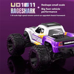LinkMejor 1611 RTR 1/16 2.4G 4WD 30km/h RC Car LED Light High Speed Off-Road Truck Full Proportional Vehicles Models Oil Filled Shocks Toys