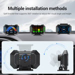 P25 Car HUD Head-up Display LCD OBD Multifunctional Incline Meter  Displaying Car Speed  Water Temperature  Fuel Consumption