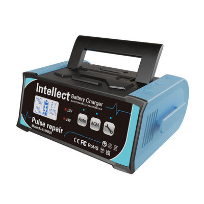 LinkMejor 200W 12V 11A 24V 7A Intelligent Pulse Repair Battery Charger Lead-Acid Battery High Power Charger for Lead Acid/Water/Dry/Lead-Acid Battery/Start-Stop Battery 619NB20