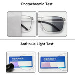 Retro Photochromic Reading Glasses Anti-blue Light HD Lightweight Business Casual Presbyopia Glasses for Men Women
