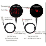 Tuya WIFI Temperature and Humidity Sensor with 1m Cable Detecting Temperature from -20 ℃ to 80 ℃ Tuya Smart App Monitor