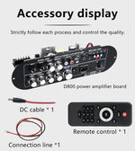 D800 D900 2.1 Channel Bluetooth Audio Amplifier Board 50W Subwoofer 100W HiFi Wireless Speaker Support AUX USB TF Card