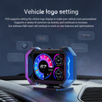 P25 Car HUD Head-up Display LCD OBD Multifunctional Incline Meter  Displaying Car Speed  Water Temperature  Fuel Consumption