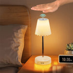 Elfeland Gesture Control USB Rechargeable LED Table Light with RGB Color Changing 3 Color Temperatures & Adjustable Height LED Mood Light for Desktop Bedroom Office
