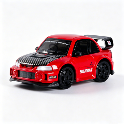 LinkMejor S6 RTR 1/43 2.4G 4WD for TOYOTA for Supra GT4 for Mitsubishi Evo 4 Officially Licensed Mini Q Drift RC Car Remote Control Race LED Light High-Speed Motor On-Road Racing Vehicle Model Boys Gifts Toys