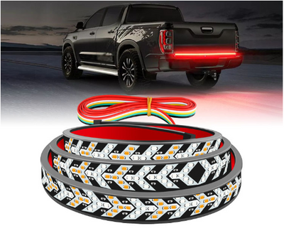 12V Car Brake Turn Signal Trunk SUV RV Flexible LED Strip Light Tail Reverse Lights for Jeep Container Cargo Pickup Bakkie