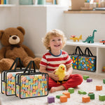 Clear Black Toy Storage Bags 4-Pack Large Size x2 Extra Large Size x2 Large Size x4 Extra Large Size x4