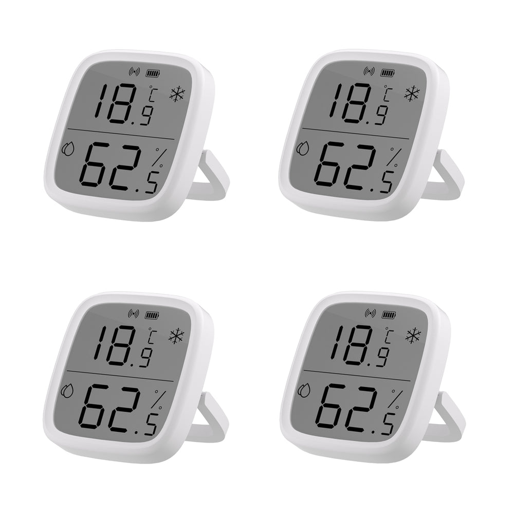 4Pcs LinkMejor SNZB-02D LCD Smart Temperature Humidity Sensor APP Control Real-time Monitoring Work with ZB Bridge-P/ ZB Dongle/ NS Panel