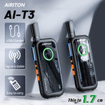 LinkMejor AI-T3 Thin Walkie Talkie 1.7cm Easy Carry Pocket Radio Accept UHF400-470MHz USB Charging Long Range Ham Radio