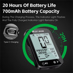 WEST BIKING XQ2 2.4'' GPS Wireless Bike Computer Auto Backlight IPX7 Waterproof Type-C Charge Speedometer for MTB Cycling