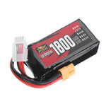 LinkMejor Power 11.1V 1800mAh 120C 3S LiPo Battery XT60 Plug for RC Drone