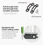 LinkMejor Woodworking Slotting Bracket Locator Simple Connector Trimmer Side Milling Woodworking Trimmer Tool For 65mm Base Woodworking
