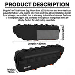 LinkMejor 2.6L Bicycle Down Tube Bag Portable Waterproof Cycling Frame Bag MTB Road Bike Crossbeam Storage Pack for Outdoor Travel Cycling
