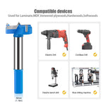 5PCS/14PCS Hex Shank Hinge Boring Drill Bit Set Tungsten Carbide Wood Router Bit Non-stick Coating