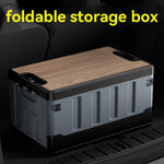 Xmund Large Capacity Foldable Camping Storage Box, Car Trunk Organizer Box with Open-Top Design, Waterproof & Stackable for SUV, Truck, Outdoor Camping, Home