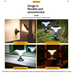 Elfeland Martini Solar Lamp Outdoors Waterproof Garden Light Monocrystalline Panel Automatic on/off Solar Powered Landscape Lighting