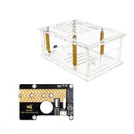 Acrylic Case for Raspberry Pi 5 PCIe to M.2 Adapter Board with Heat Sink Compact Design Efficient Cooling