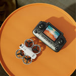LinkMejor K100 MAX MINI WiFi FPV with LCD Screen Controller HD Dual Camera Optical Flow Hover Dazzling Lights Circle Protection Kids Gifts 2.4G 4CH 6-Axis Remote Control RC Toys Drone Quadcopter RTF