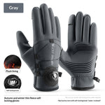 WEST BIKING Self-locking Cycling Gloves Windproof Warm Fleece Sports Gloves Waterproof Flip-on Touchscreen Non Slip Skiing Gloves
