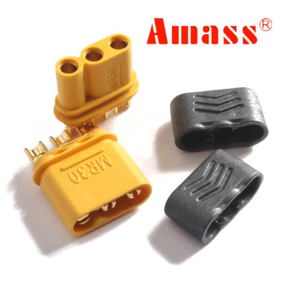 Amass MR30 Connector Plug With Sheath Female & Male 1 Pair for RC Battery