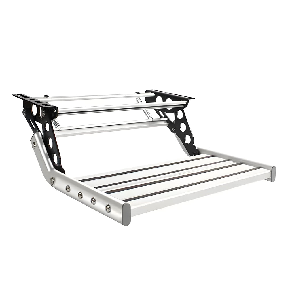 Aluminum Alloy Folding RV Step Model DX0109 Anti Skid Telescopic Single Layer Pedal Lightweight Compact Design Maximum Load Capacity 150kg Easy Installation