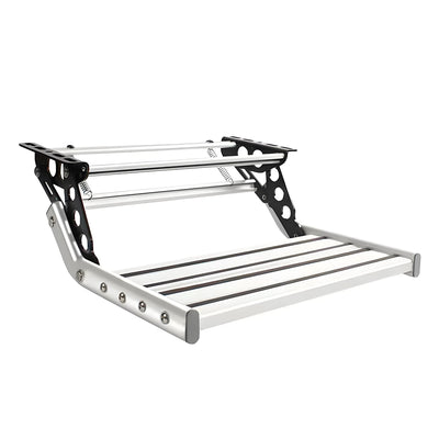 Aluminum Alloy Folding RV Step Model DX0109 Anti Skid Telescopic Single Layer Pedal Lightweight Compact Design Maximum Load Capacity 150kg Easy Installation