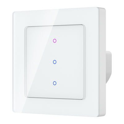 Tuya Smart WiFi Light Switch 1/2/3 Gang Tempered Glass Panel Switch with Schedule & Automation Function Smart Life APP Voice Control with Alexa Google Home